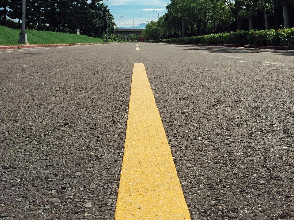 street, asphalt, marking, line, yellow, road, traffic, travel, way, transportation, perspective, vanishing point